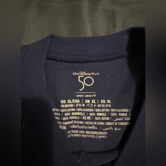 2021 Disney Parks Walt Disney World 50th Celebration Spirit Jersey Adult XL NWT - Picture 7 of 10